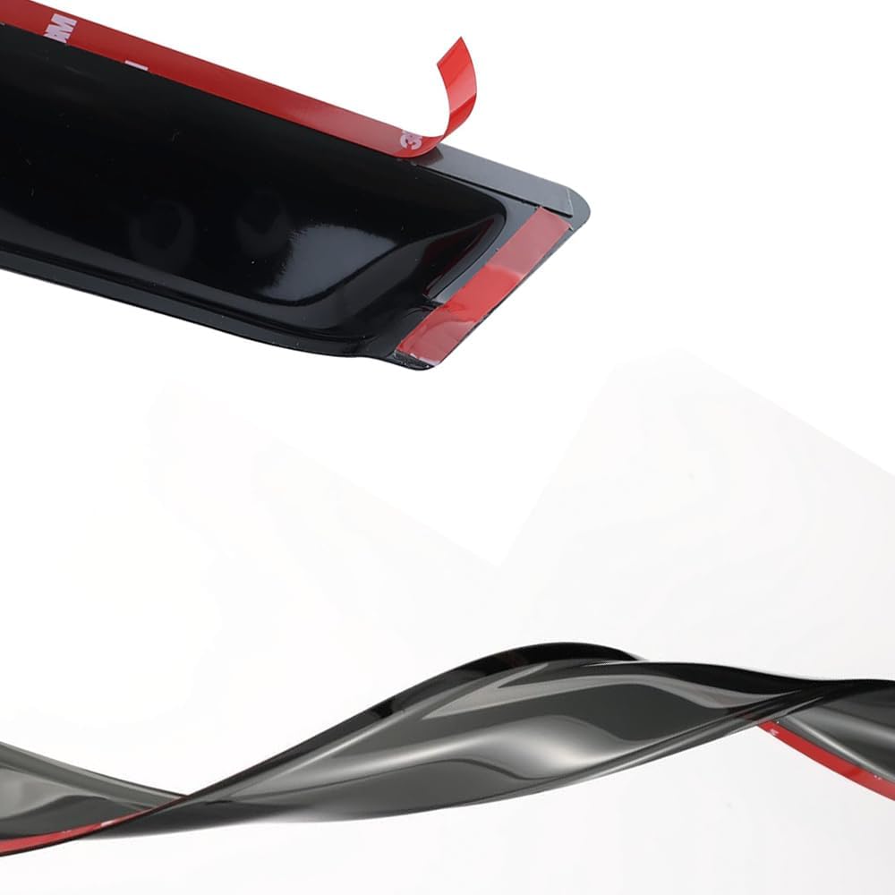 94143 Side Window Visors Wind Vent Deflector,4pcs Outside Mount Tape-On Nice Sun Rain Guards Set fit for 2007-2015 Mazda CX9 CX-9,Dark Smoke Window Shade