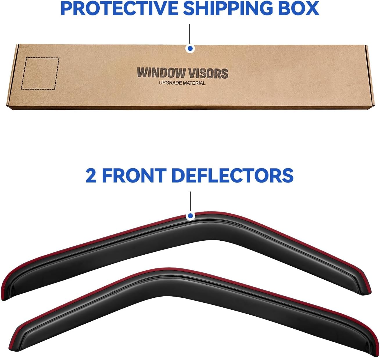 in-Channel Window Visors Rain Guards for 1993-2011 Ford Ranger, Window Vent Wind Deflectors Visors Shades for 1994-2009 Mazda B2300, 1998-2001 Mazda B2500, 1994-2007 Mazda B3000, 2PCS