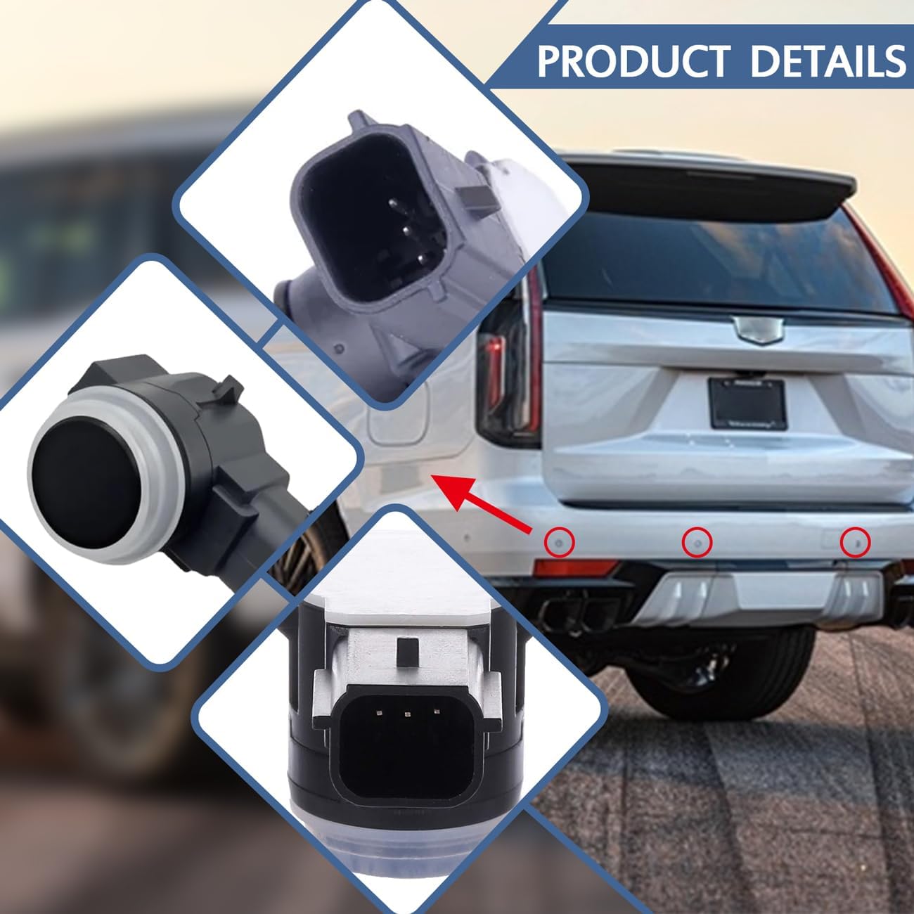 Bumper Park Assist Object Sensor,for Chevy Silverado/Tahoe/Suburban,for GMC Yukon XL/Sierra,for Cadillac CTS/XTS/XT5/Escalade Replace 52050134 84078131 84153946 ,for Buick Encore/Lacrosse 4.3/5.3/6.0L