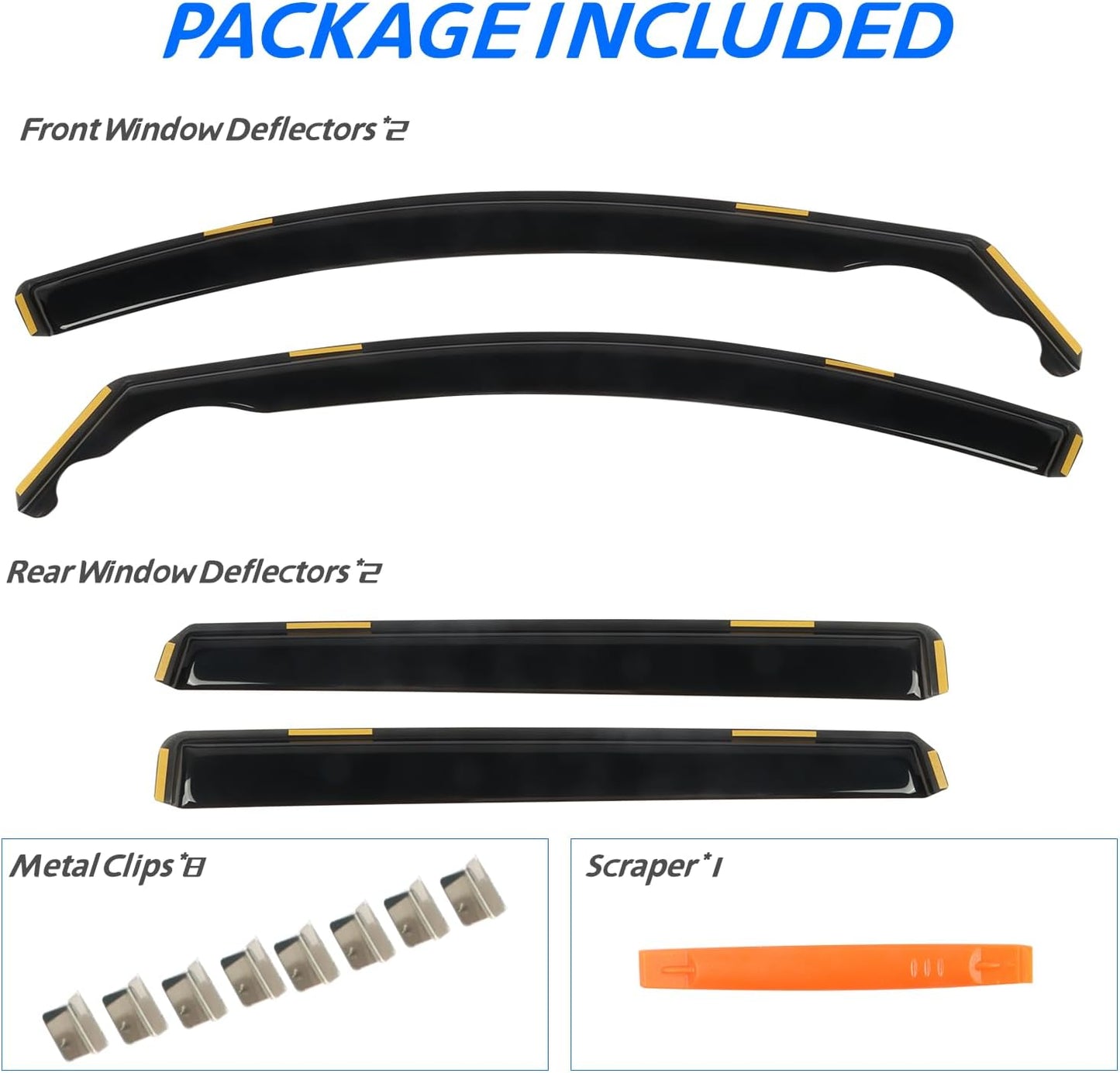 in-Channel Window Rain Guards for 2017-2022 Honda CRV(CR-V), Sturdy Side Wind Deflectors, Vent Window Visors for Cars, Vent Deflector Shade Shield, 2017 2018 2019 2020 2021 2022