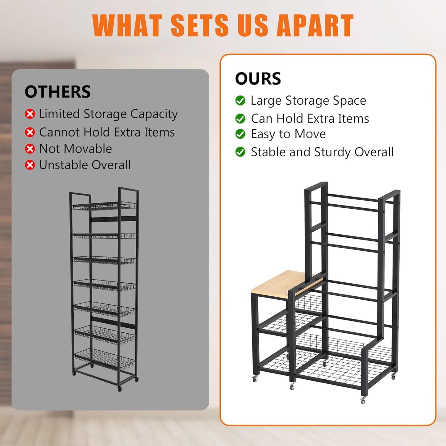 Disc Golf Storage Rack with Wheels – Heavy Duty Metal Disc Golf Rack for Discs, Backpacks & Accessories – Ideal for Garage, Home, or Store Display