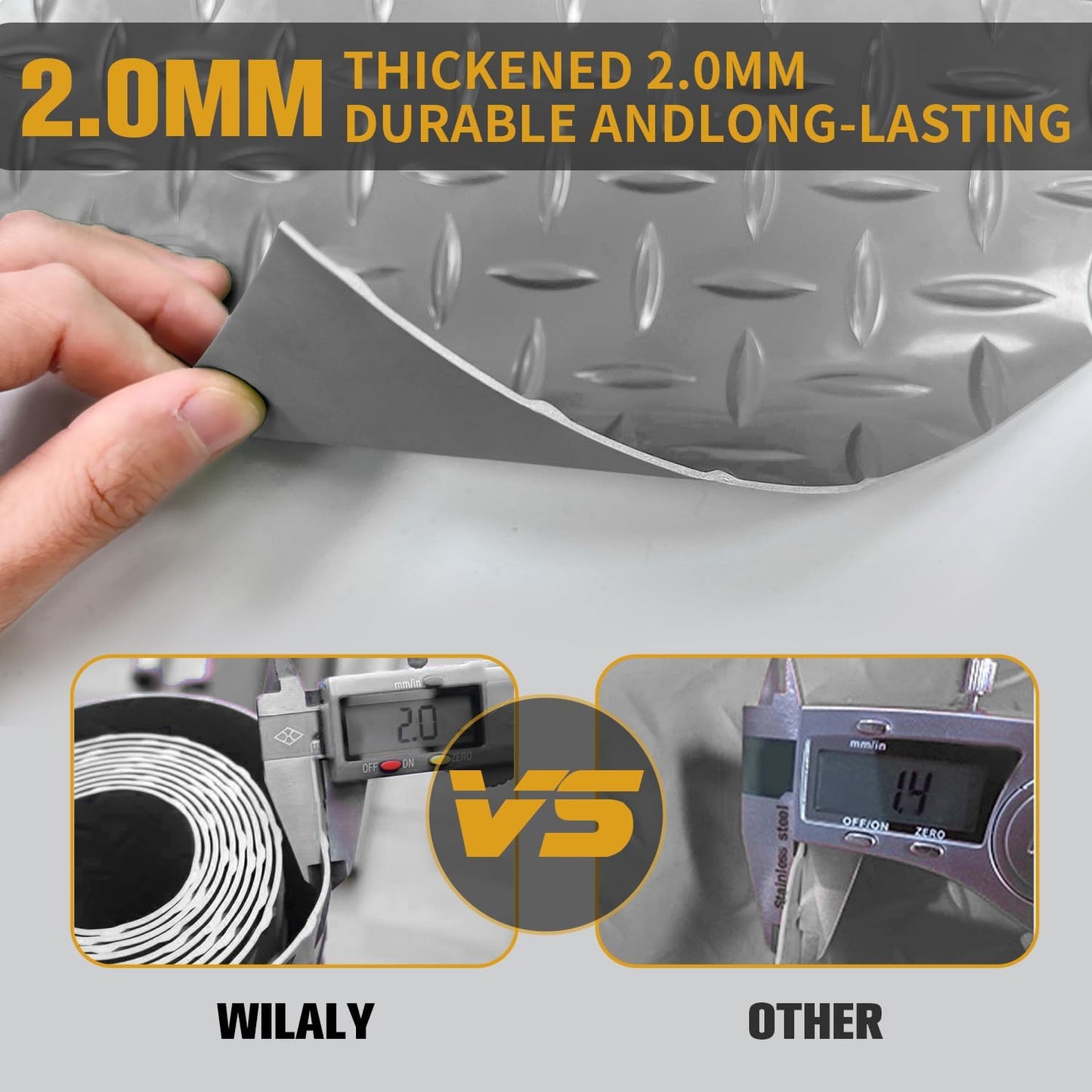 Premium Garage Floor Mat, Commercial Grade Heavy Duty Parking Mat for Garage Floor, Golf Cart Parking, Water/Stain Resistant Floor Runner (Grey Diamond, 2 Rolls x 4 x 13 Feet)