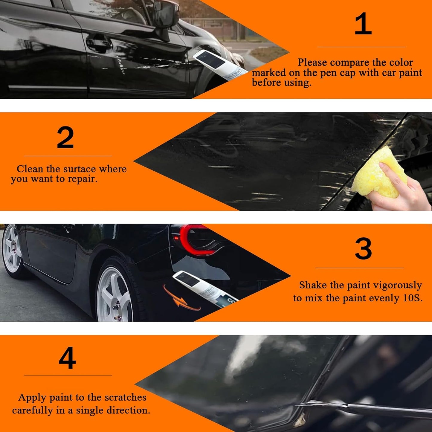 Magnetite Gray Metallic(P8Y) Touch Up Paint Compatible with SUBARU, Car Paint Pen Scratch Repair Two-In-One Touch Up Paint, Premium Car Scratch Remover for Deep Scratches