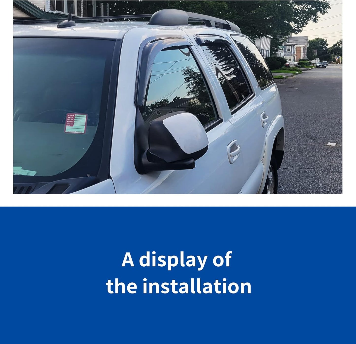 Window Visors Compatible with 2004-2012 Chevy Colorado/GMC Canyon Crew Cab Outside Wind Deflectors Sun Rain Guards 4pcs 94133