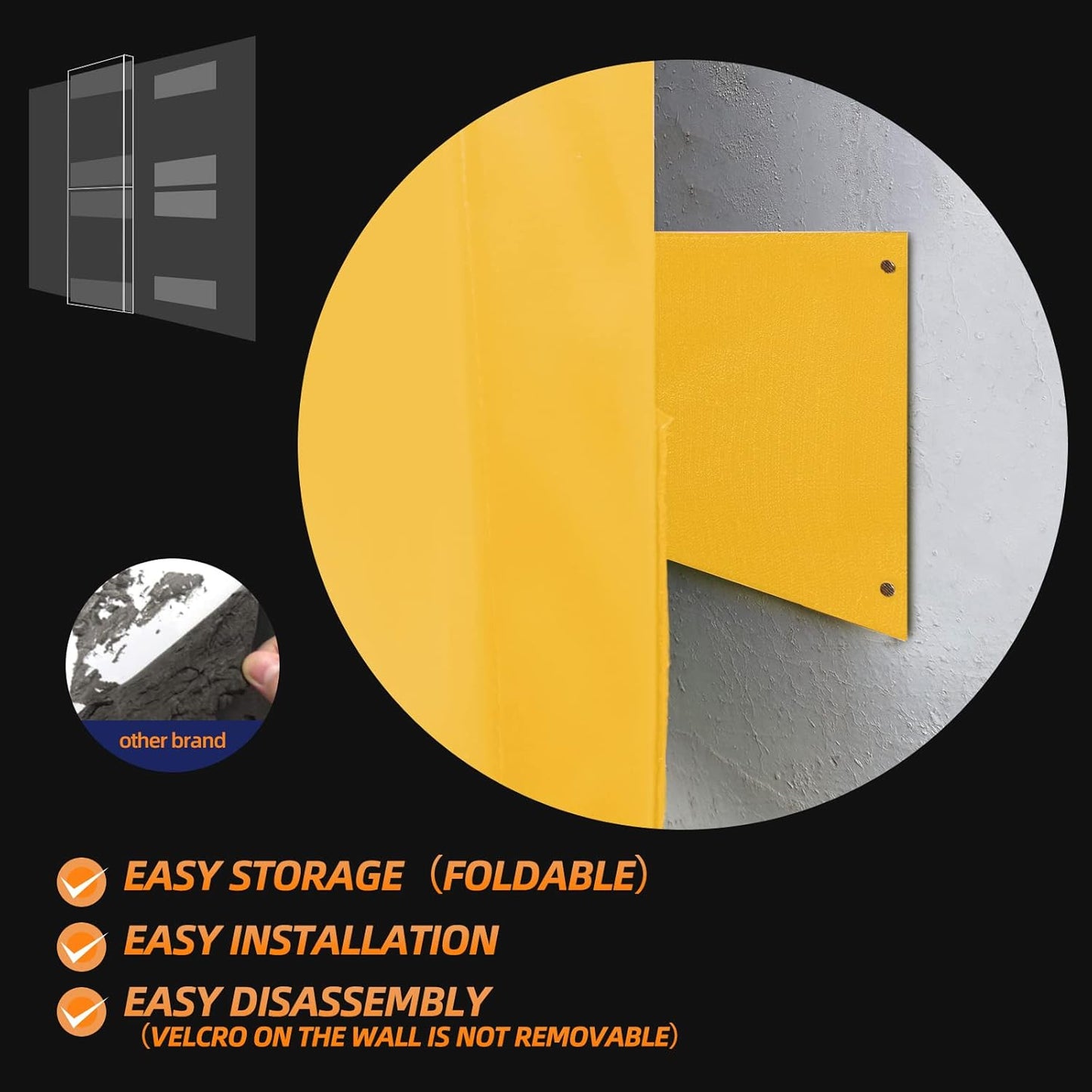 PROGOAL 2"/4" Thick Foam Protection Wall Pad,Gym Basketball-Court Protectors,Durable Waterproof Padding for Wall-Mounted Basketball Hoops(60" L x 20" W)…