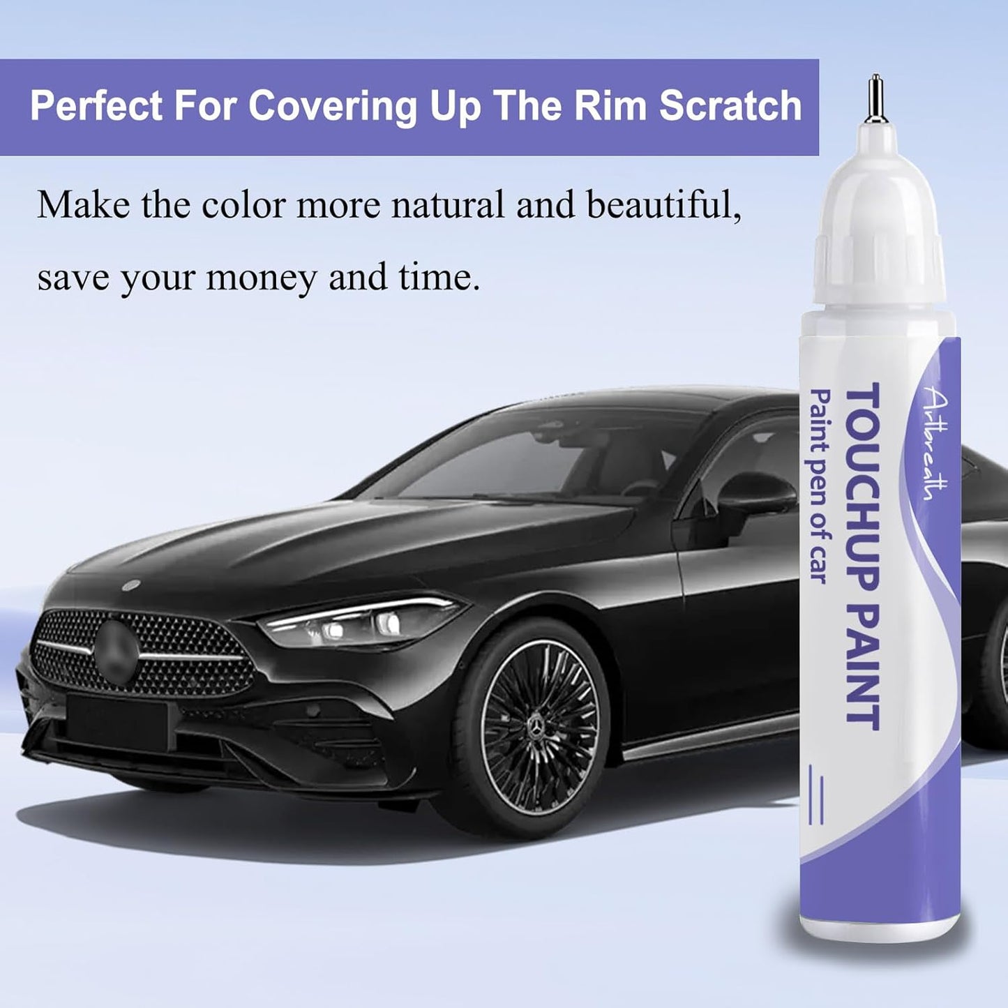 Touch Up Paint for Mercedes Benz Obsidian Black (197/9197)-Exact Match–Chips and Nicks TouchUp Paint Pen Scratch Repair Car Accessories Car Paint Pen for Erase Car Scratches