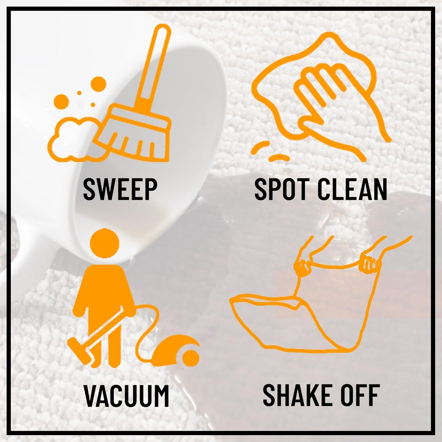 Ottomanson 2-Piece Kitchen Rug Set - Non Slip, Runner & Small Area Rug - Solid - 20" x 59" & 2'3" x 3' - Durable, Stain Resistant for Entryway, Bedroom and Bathroom, Black