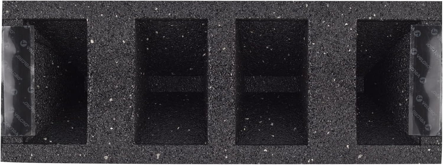 Rubberific Heavy Duty Rubber Parking Stop Durable Easy to Install Reflective Parking Curb Garage Car Stopper for Indoor and Outdoor Use (4 Pack)