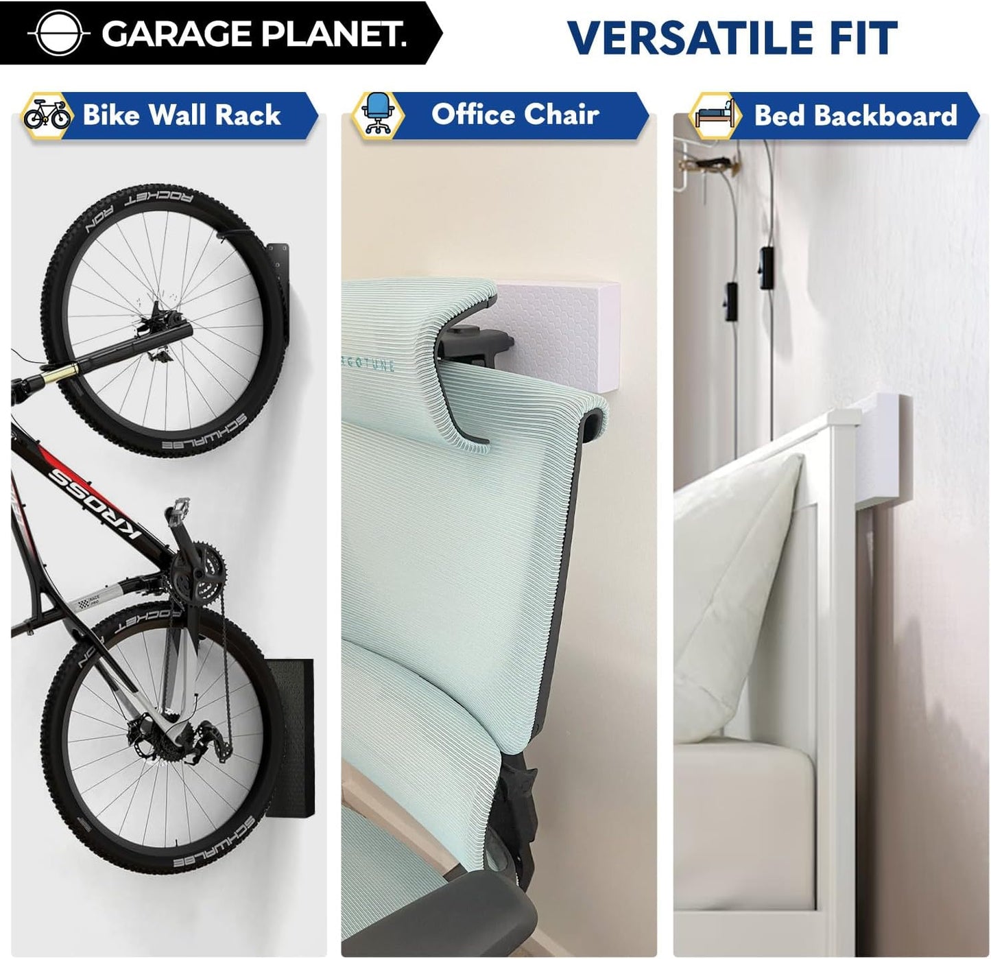 WP01 Garage Wall Protector Car Door Protector, Tool-Free, Designed in Australia (White, 4 Pack)