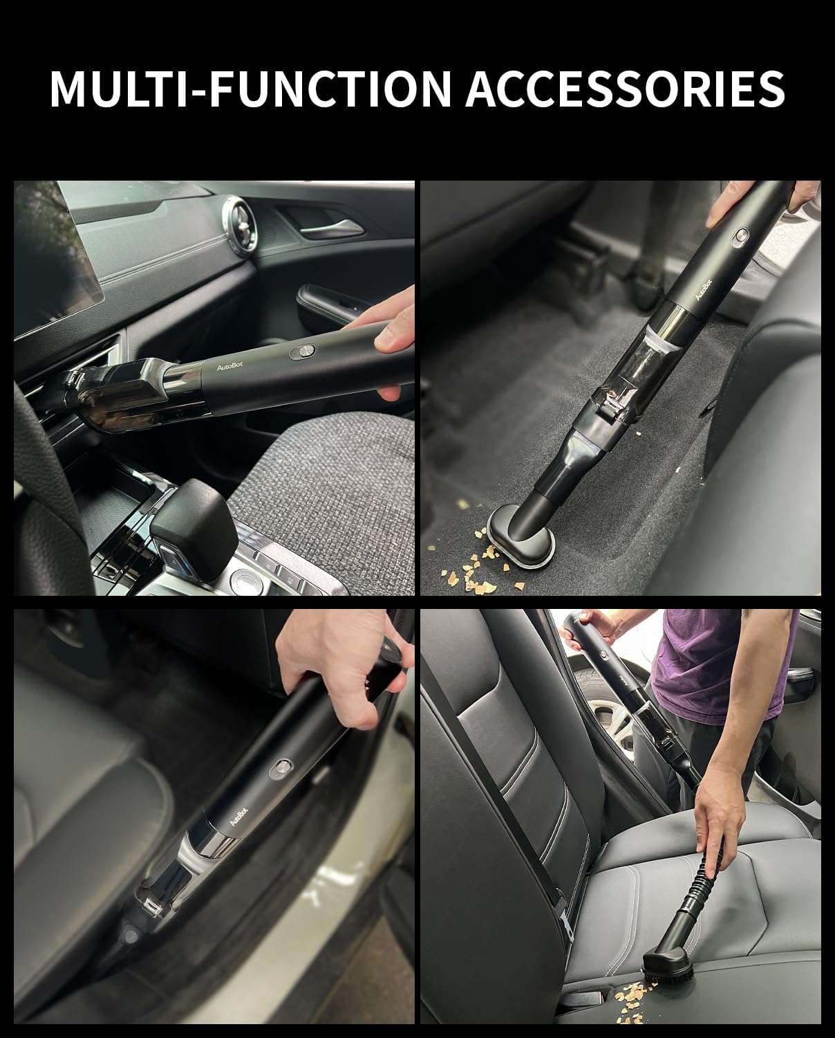 Car Vacuum, Portable Vacuum for Car with 20000PA, 5 in 1 Handheld Car Vacuum Portable Cordless with Flexible Hose, 50 Mins Runtime,3H Type-C Fast Charge, Handheld Vacuum for Car, Home,Cleaning