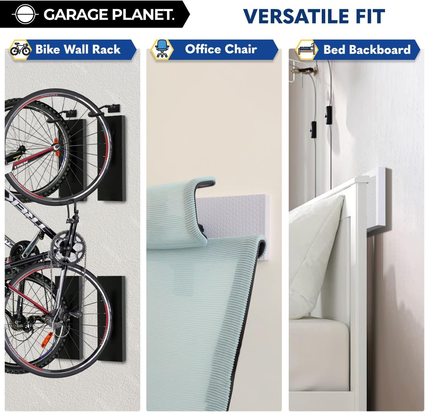 M2 Garage Wall Protector Car Door Wall Protector, Tool-Free, Designed in Australia (Black, 2 Pack)