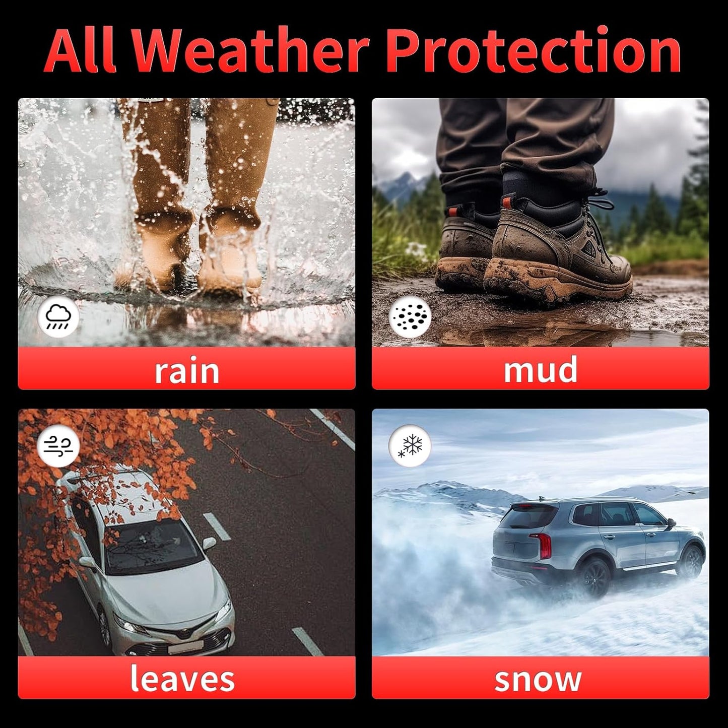 Wayhigh-All Weather Floor Mats and Cargo Mat Set Fit for Lincoln Corsair 2020-2024 2025(Non Plug-in Hybrid) TPE Car Mats Waterproof Heavy Duty Rubber Floor Liners Corsair Accessories