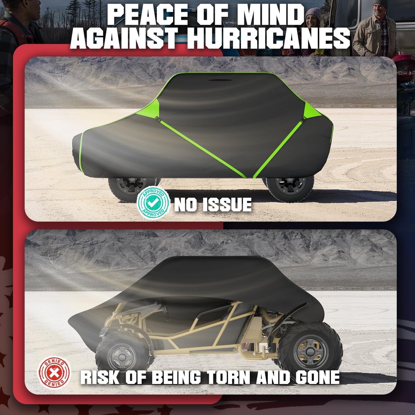 125 Inch UTV Cover for Polaris Ranger RZR, Can-Am Defender Maverick Commander, Yamaha Wolverine, Kawasaki Mule, Honda Pioneer, Black 600D Side by Side Cover Protection for 2-3 Seater UTV