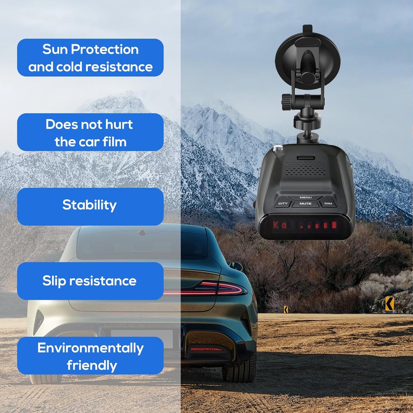 Super Radar Detector Mount,Super Car Windshield,Dashboard Suction Cup Bracket,Compatible with R1 R2 R3 R4 DFR3 DFR6 DFR7 DFR8 DFR9 Radar Detector (for Uniden Radar)