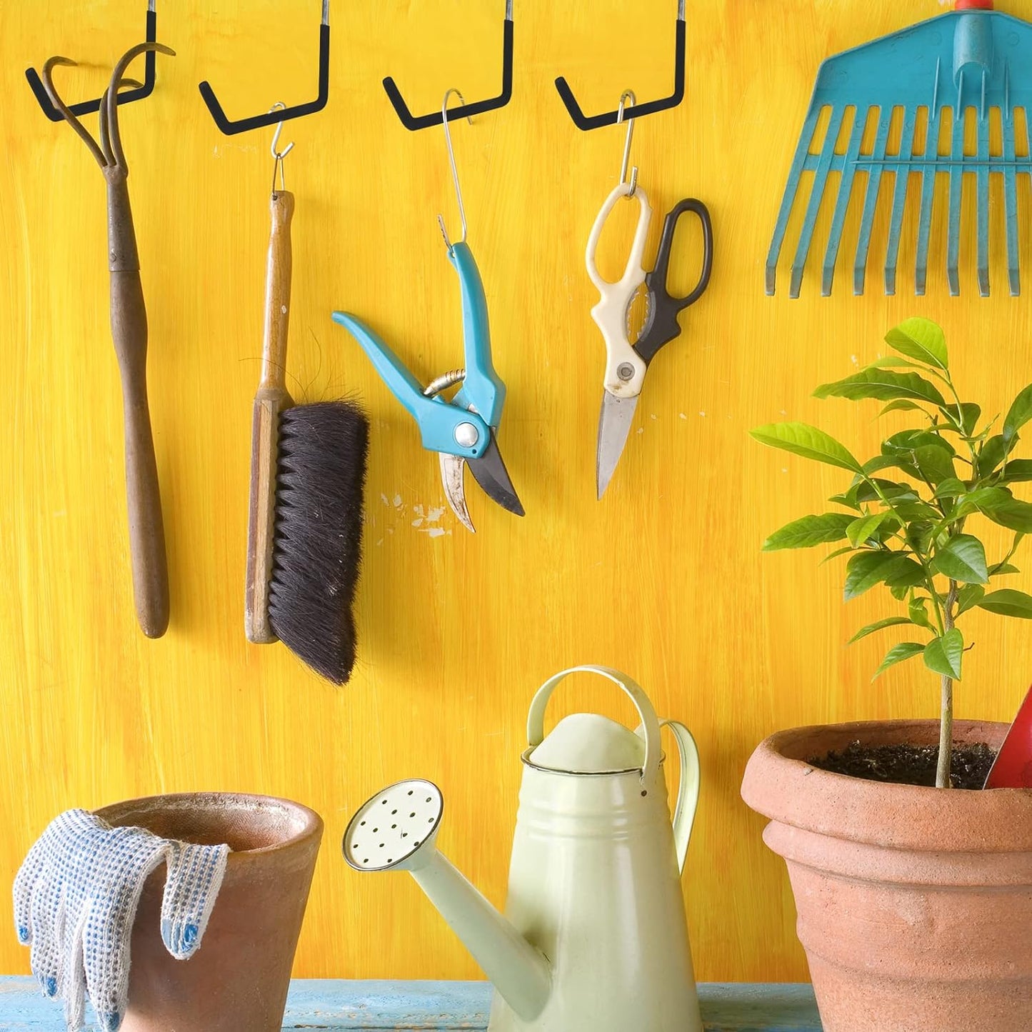 18 Pack Heavy Duty Rafter Hooks for Hanging Vinyl Coated Large S Hooks for Hanging Ladder Bike Hangers Garage Storage Organizer Black