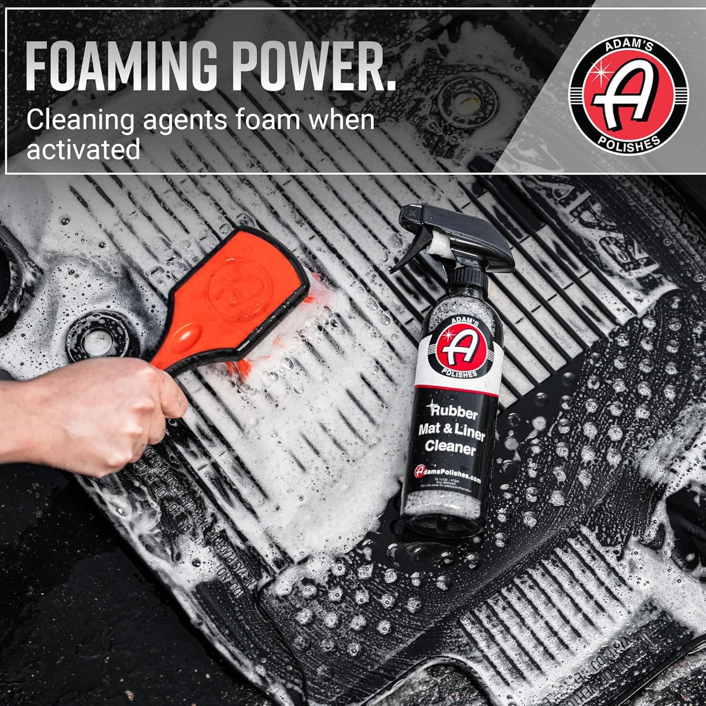 Adam's Polishes Rubber Mat & Liner Cleaner (Gallon) Protectant & Rubber Floor Mat Cleaning Solution for Car Detailing, Deep Cleans & Restores Mats, Truck Bed Cargo Liners