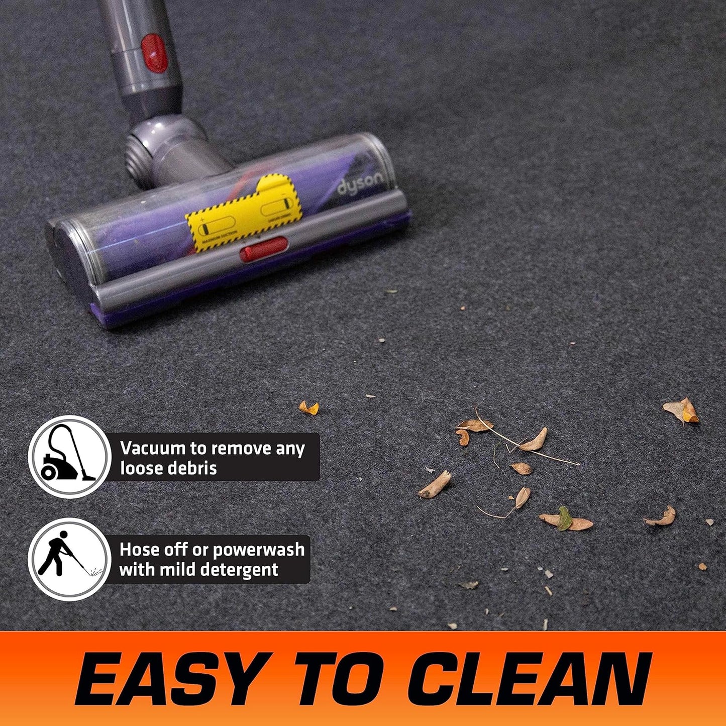 Armor All Garage Floor Runner Mat, (108" x 30'), Protects Surfaces, Transforms Garage, Absorbent, Waterproof, Durable, Trimmable (USA Made) (Charcoal)