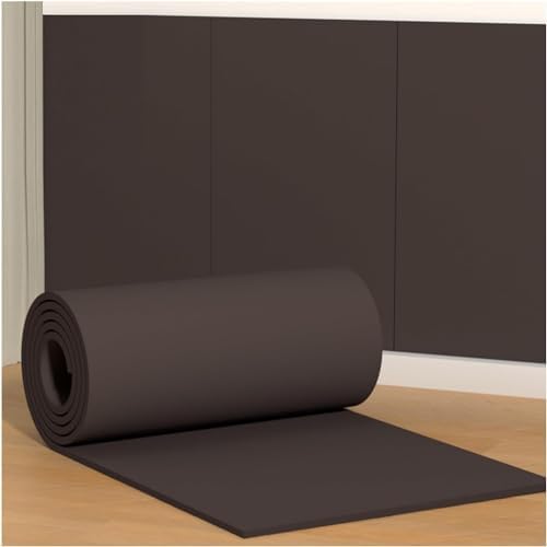 Self-Adhesive Rubber Foam Wall Protectors - Grey Foam Shields for Garage Gym & Studio, 39.3"x39.3" (100x100cm) - Prevent Wall Damage & Scratches