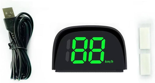 Shkalacar Car Digital GPS Speedometer Car HUD Heads Up Display with Speed, Mph/Kmh，USB Plug and Play for All Car