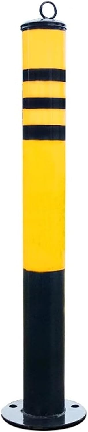 Safety Bollard, Driveway Barrier, Parking Stopper for Garage, Steel Car Parking Protection Posts, Caution Cones, Perfect for Traffic-Sensitive Area(Yellow A (1PCS))