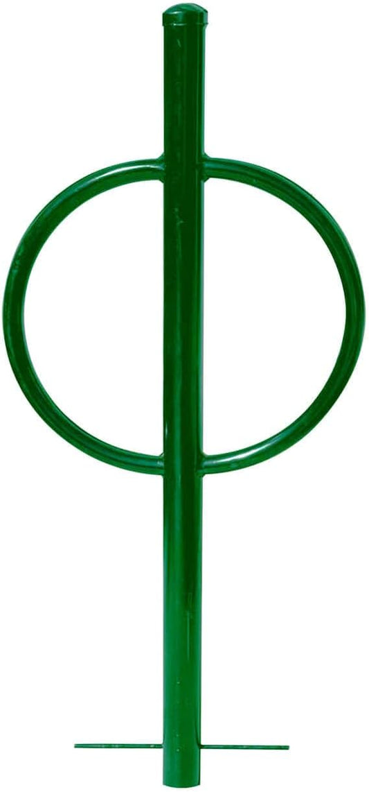 Sandbaggy Post and Ring Rack - In Ground - Commercial Outdoor Bike Parking & Storage Racks (Green, 10)