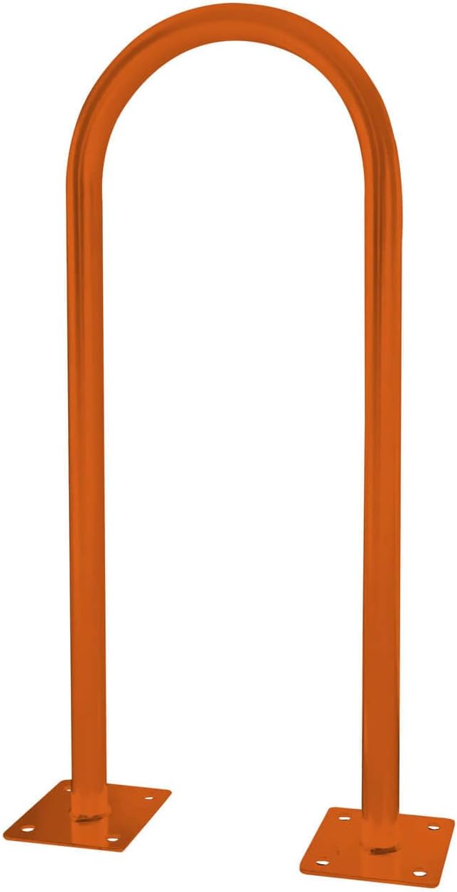 Sandbaggy U Shaped Bike Rack - Outdoor, Commercial - Galvanized Steel - Surface/Ground Mounted (2, Orange)