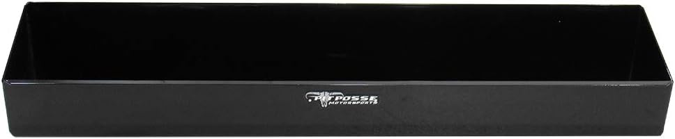 Pit Posse 443BK Oil Shelf 12 Quart Bottle Holder Storage Organizer Caddy 32" | Made in USA | Enclosed Race Trailer Garage Shop Automotive Motor Engine Oil Rack Caddie Shelves (Black)