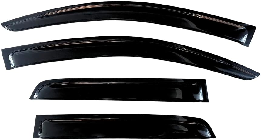 KPY Window Visor Compatible with 2005-2015 Toyota Tacoma Access Cab, 4PC Rain Guard Side Vent Deflectors Tape-On Mugen Style, 2005 2006 2007 2008 2009 2010 2011 2012 2013 2014 2015 (Access Cab Only)