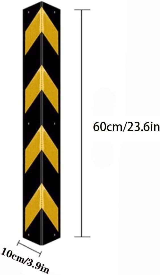 Garage Wall Guards Edge Rubber Protector Wall Corner Bumper Guards for Parking Protect Car Corner Guards Bumpers Pole (Color : 1, Size : 4pcs)