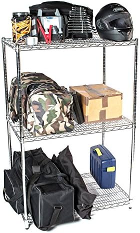 Omega 24" Deep x 24" Wide x 63" High 3 Tier Chrome Starter Shelving Unit