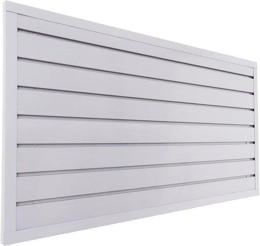 Slatwall Panel Garage Organizer Heavy Duty Wall Mounted, PVC Slat Panels Home Storage System, Tool Organization Peg Board 4ft by 2ft (Gray)