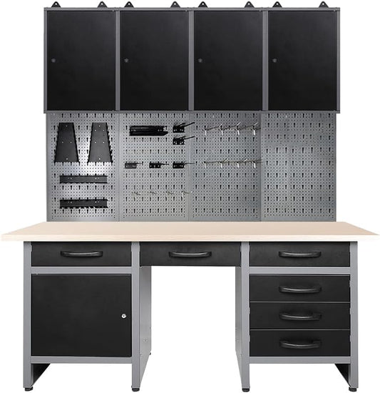 Steel Garage Workbench Organizer Set System for Factories Auto Repair Shops