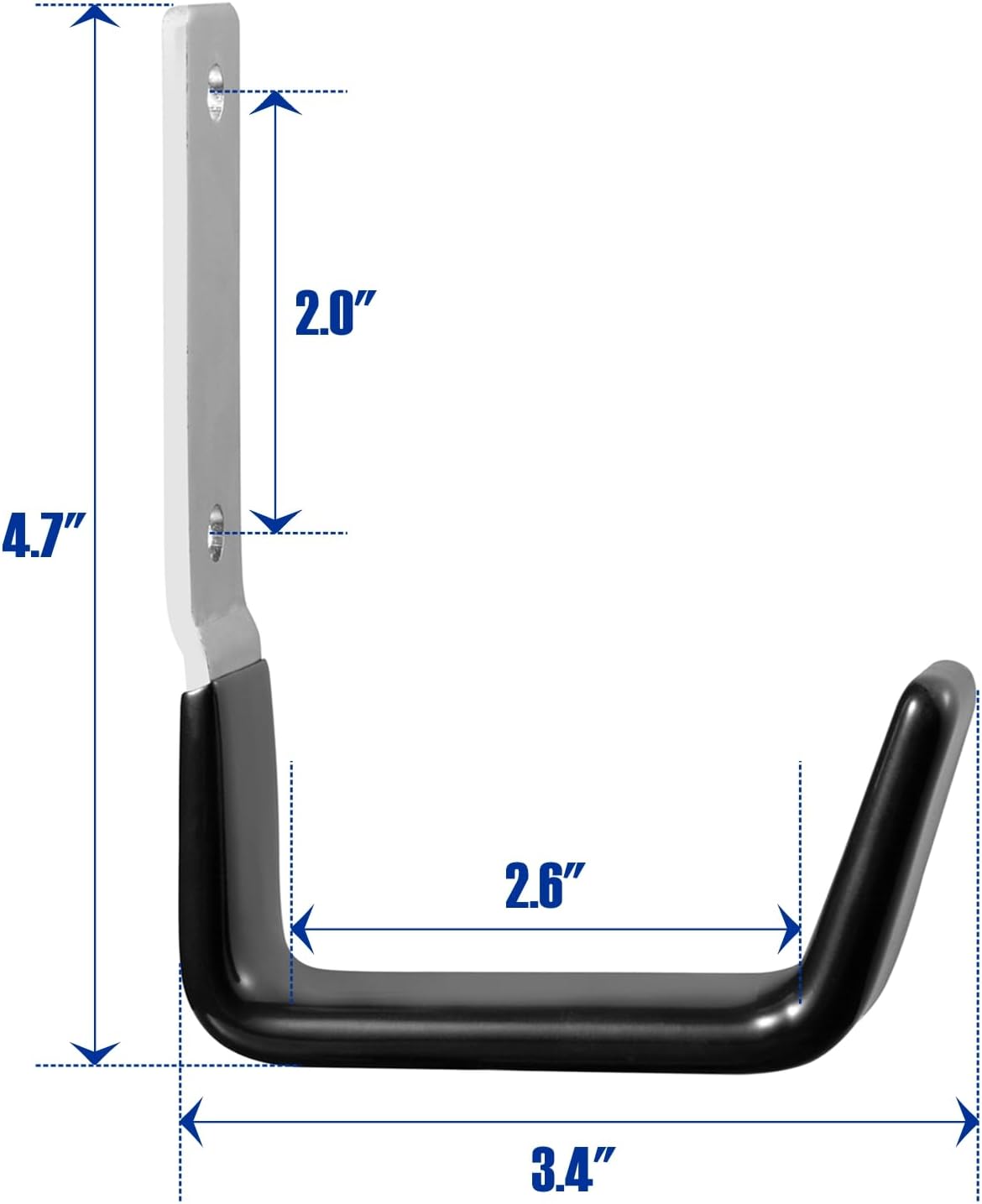 Heavy Duty Steel Garage Hooks,Garage Storage Utility Hooks,Anti-Slip Hanger, Tool Organizer,Steel Wall Mount Organizer, Garden Hose Hanger (Small-2PC)