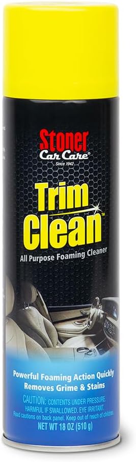 Stoner Car Care 91134 Trim Clean All-Purpose Fast Acting Powerful Foaming Cleaner Quickly Removes Grime and Stains From Trim, Consoles, and More To Restore Automotive Interiors, 18 Oz, Pack of 1