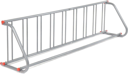 Global Industrial 111" L Single-Sided Grid Bike Rack, 9-Bike Capacity, Powder Coated Steel, Gray, Commercial Bike Rack for Stores, Parks, Schools and More