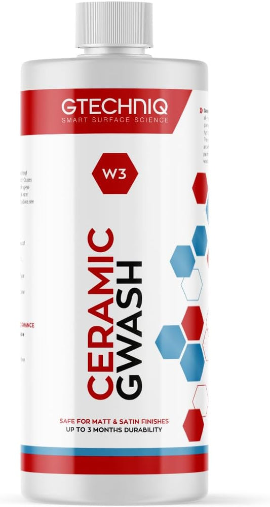 Gtechniq Car Shampoo. 2-in-1 Ceramic GWash and Hydrophobic Coating for Car Cleaning. Cleans and Repels Dirt, Car Cleaner for Up to 3 Months Protection, Super Concentrated - 500ml