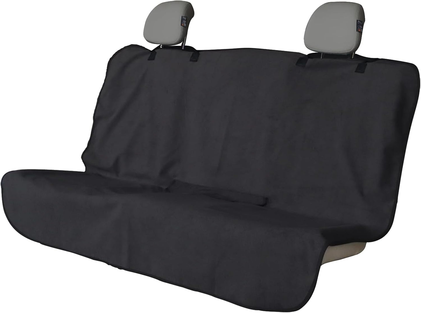 Back Seat Cover for Car Trucks Van SUV,Waterproof Rear Bench Towel Seat Covers for Dogs and Kids,Automotive Backseat Protector (Black)