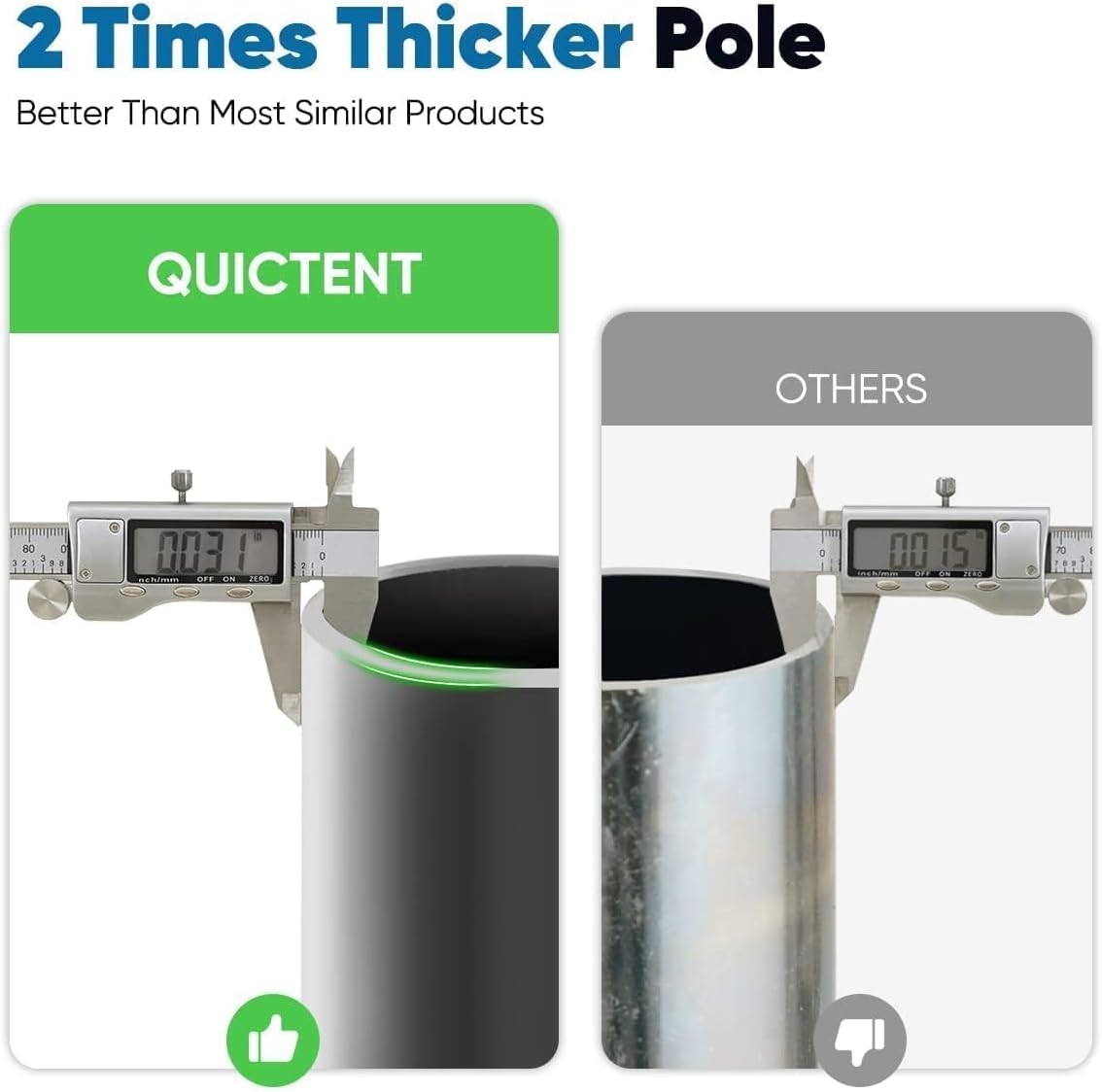 Quictent 10x20 ft Heavy Duty Car Canopy Galvanized Frame Carport Outdoor Party Tent Boat Shelter with 3 Reinforced Steel Cables - White