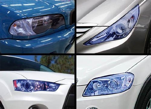 12 by 48 Inches Self Adhesive Headlight, Tail Lights, Fog Lights Tint Vinyl Film (12 X 48, Dark Blue)