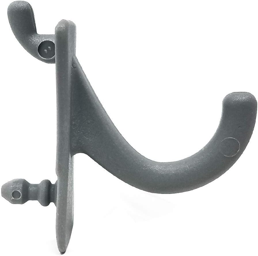 PegPro® J Hooks Kit for Standard “Wood Fiber” pegboard – Durable Plastic Pegboard Hooks - for Garage, Kitchen, Craft Room, and More (J Hook - 24 Pack, Gray)