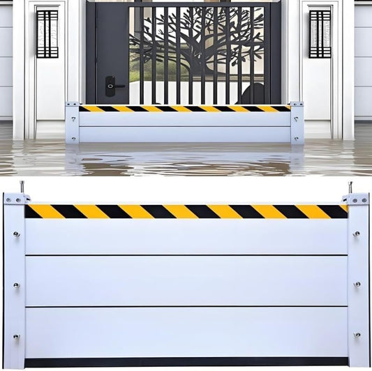 Flood Barriers for Home Exterior,Aluminum Alloy Outdoor Garage Doors Water Barriers for Flooding(H55Inch,L16FT)