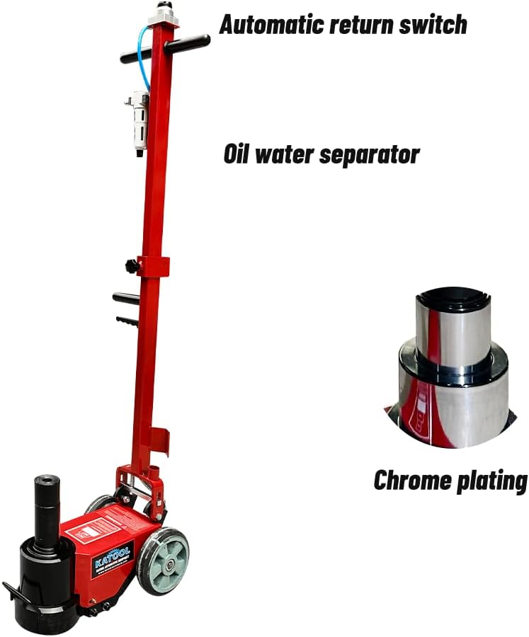 50 Ton Heavy Duty Floor Jack Pneumatic Hydraulic Jack Car Truck Lift Fit for Garages, Repair Shops Lift Range 7.6"- 14.5" (KT-J50T)