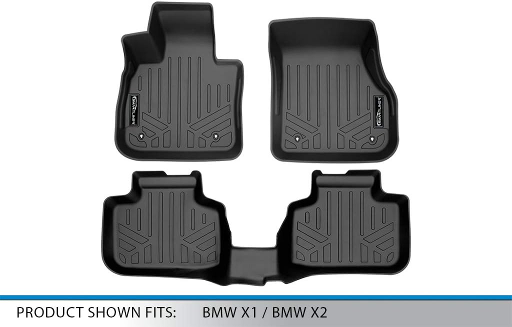 SMARTLINER All Weather Custom Fit Floor Mats 2 Row Liner Set Compatible with 2023-2025 BMW X1 (28i) (M35i)