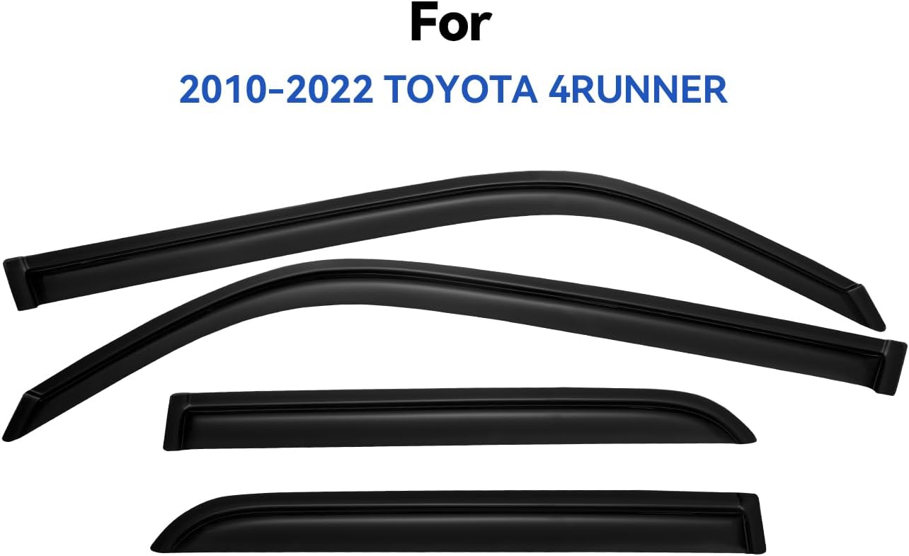 Window Visors Rain Guards for 2010-2024 Toyota 4Runner, Out-Channel Window Vent Wind Deflectors Visors Shades for 10-24 4 Runner