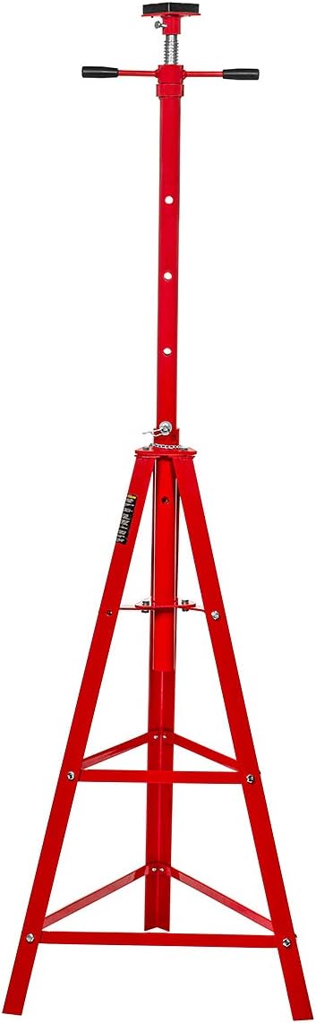 Stark USA Underhoist Tripod Stand 2 Ton Capacity High Lift Jack Stand Reach Under Hoist Stand High-Position Lift Range 4,000lbs Capacity, Red
