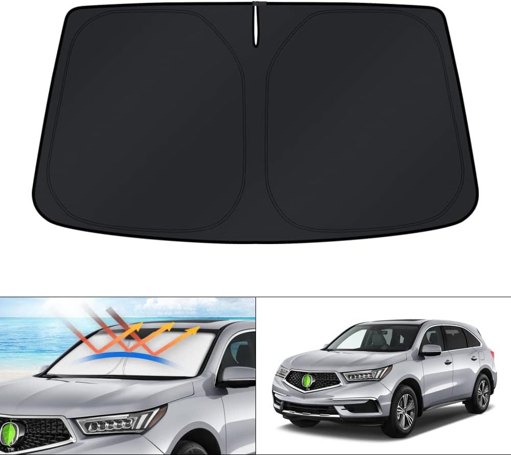KUST Windshield Sun Shade for Acura MDX 2014-2020 Window Sunshade Sun Visor Protector Foldable Blocks UV Rays Keep Your Car Cooler