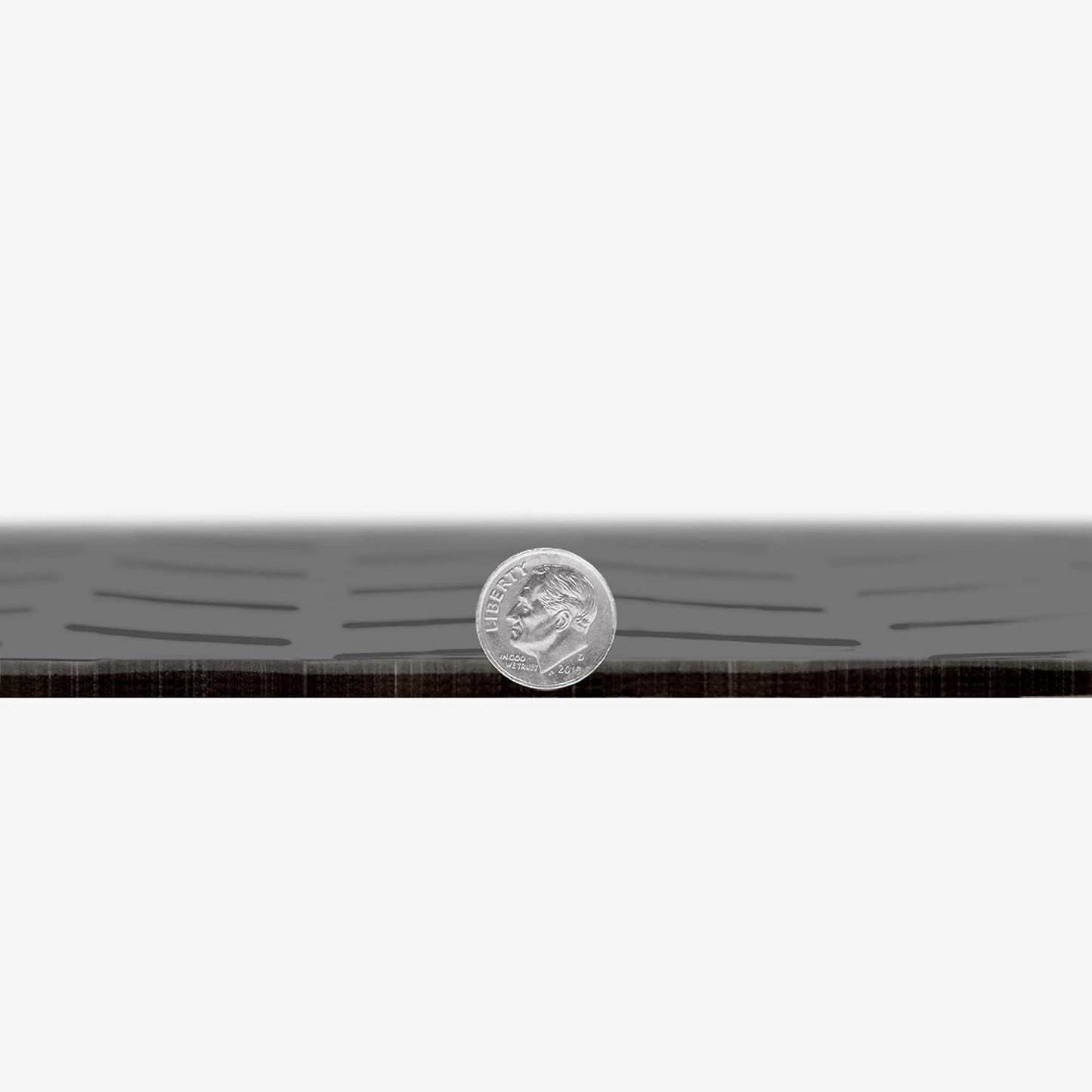 IncStores 2.5mm Thick Commercial-Grade Nitro Roll Garage Floor Mat | Flexible Vinyl Floor Mat for a Stronger and Safer Garage, Workshop, or Trailer | Diamond-Plate, Midnight Black, 10' x 25'