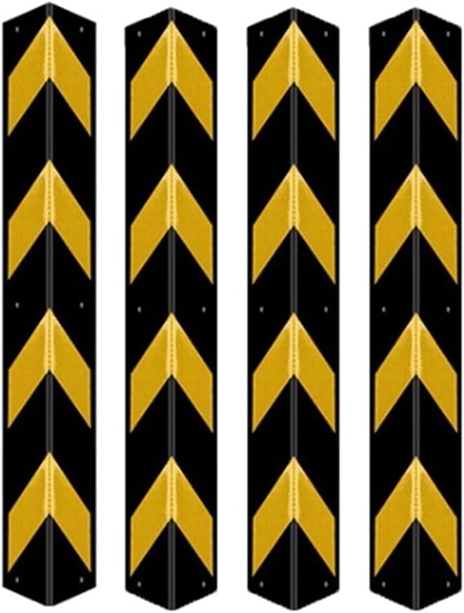 Garage Wall Guards Edge Rubber Protector Wall Corner Bumper Guards for Parking Protect Car Corner Guards Bumpers Pole (Color : 1, Size : 4pcs)
