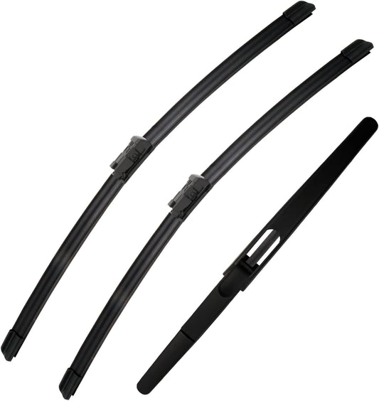 3 Windshield Wipers Set-Mercedes Benz GL 2013-2016, GL450 GL350 GL550 ML 2012-2015 ML350 ML550 ML63 GLE Equipment Replacement - 26"+23"+12" (Pack of 3)