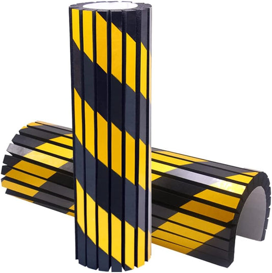 Garage Wall Protector Foam Wall Column Guard for Parking Garages - Reflective Wall Edge Protector - 2 Pack Pole Guard - Wall Edge and Bumpers Guards